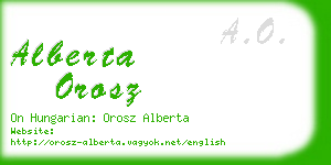 alberta orosz business card